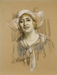 女性の肖像 作： Antonio Mancini